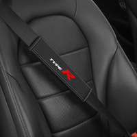 2Pcs For Honda Civic Type R Type S Nappa Car Leather Seat Belt Covers Styling Interior Car Accessories