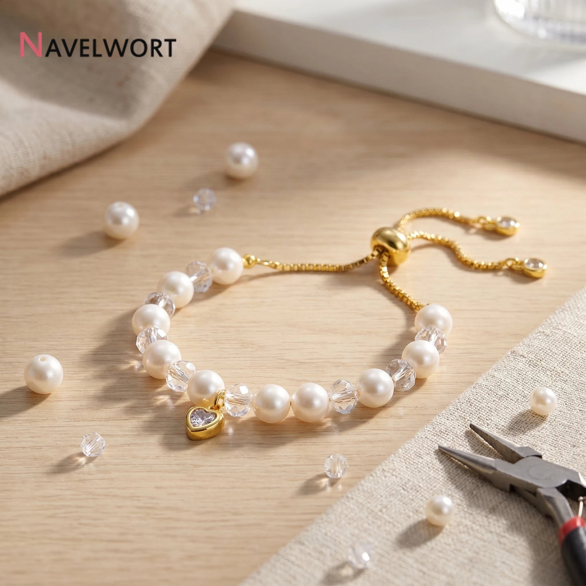 12cm 18K Gold Plated Box Chain Bracelet With Silicone Insert Round Beads,For Fashion DIY Bracelet Making Findings Wholesale