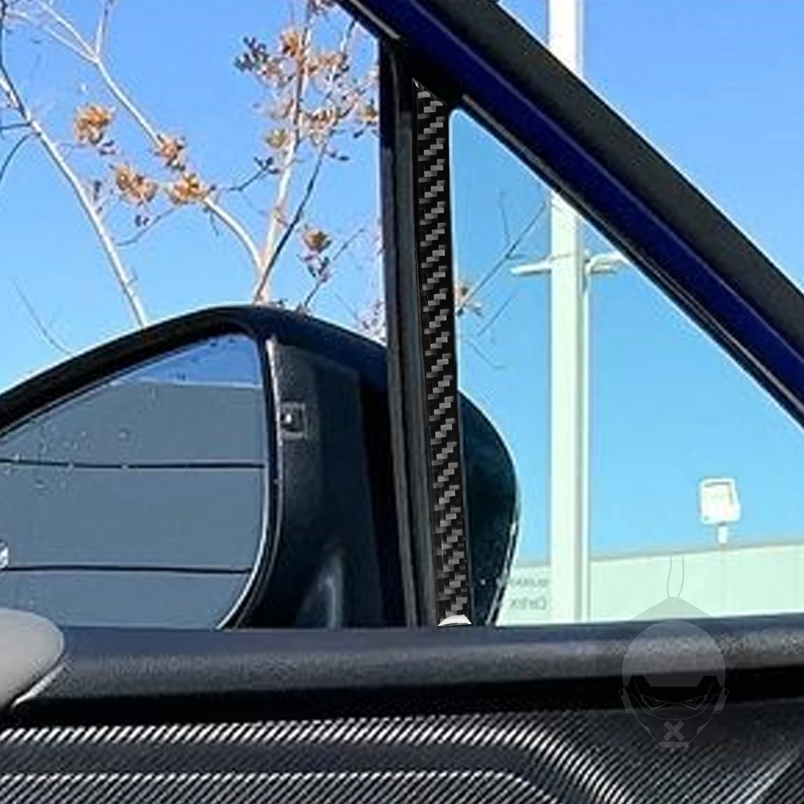For Subaru Crosstrek Impreza 2024-2026 GU Real Soft Carbon Fiber Car Exterior Front Window A-Pillar Triangle Cover Trim 2Pcs