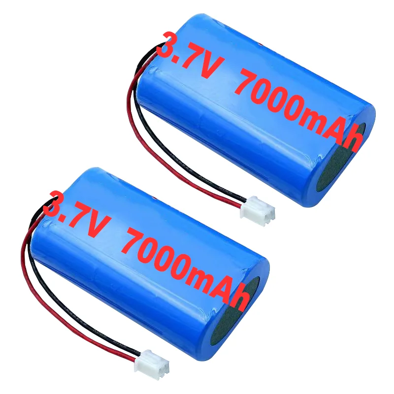 3.7V 7000mAh 18650 1S2P Rechargeable Lithium Battery Megaphone Speaker Monitors LED Lights Protection Board XH2.54 Plug