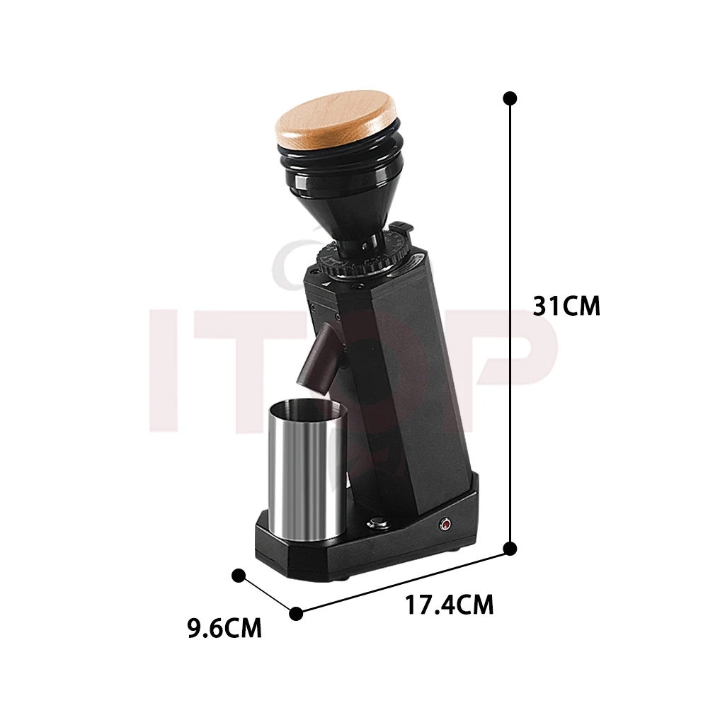 ITOP40 Coffee Grinder Stainless Steel 40mm Conical Burr Aluminum Alloy Blow Hopper and Housing