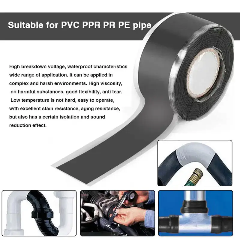 1/3pcs Super Strong Waterproof Stop Tape Leaks Seal Repair Performance Silicone Adhesive Insulating Duct Water Pipe Repair Tapes image 2