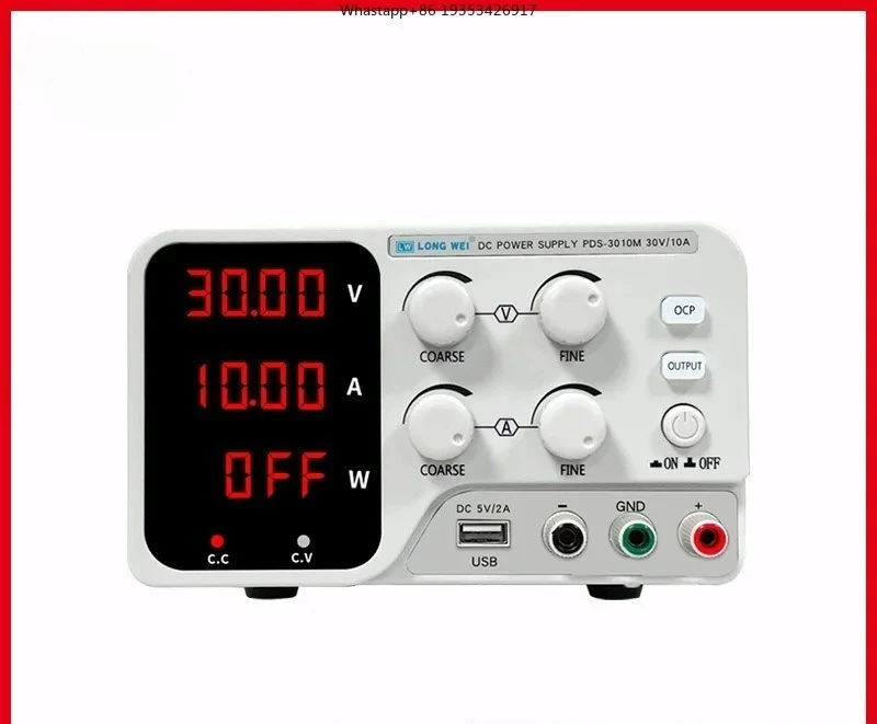 New Adjustable DC Power Supply for PDS-303M, 30V 3A Switchable Voltage Current Continuous Control