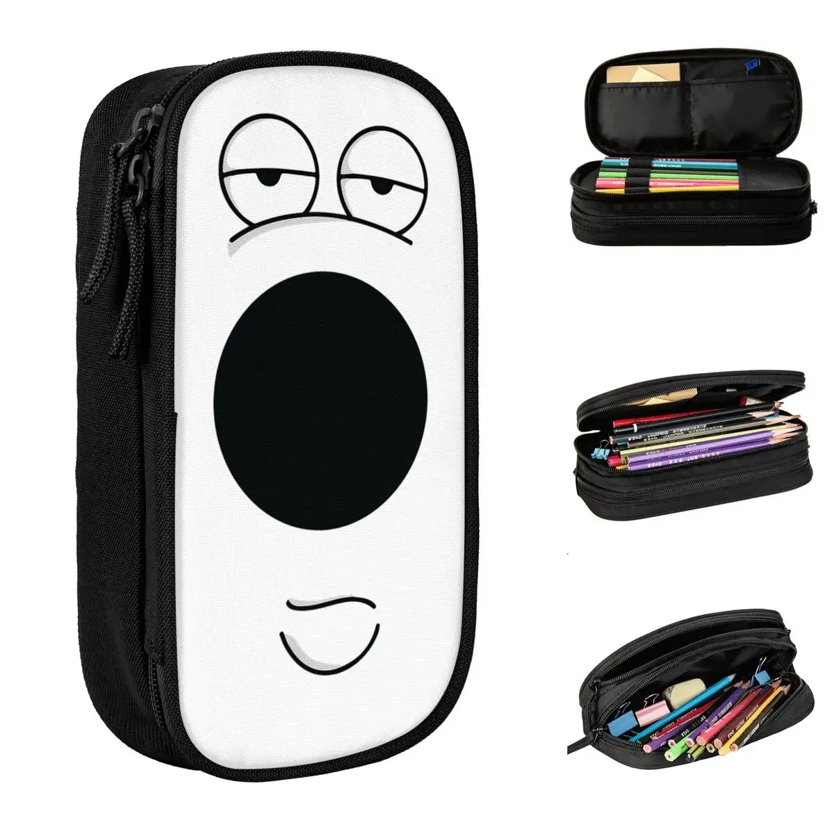 

Fashion Brian Griffins Dog Cartoon Pencil Case Pencilcases Pen Box for Girl Big Capacity Pencil Bags School Supplies Accessories