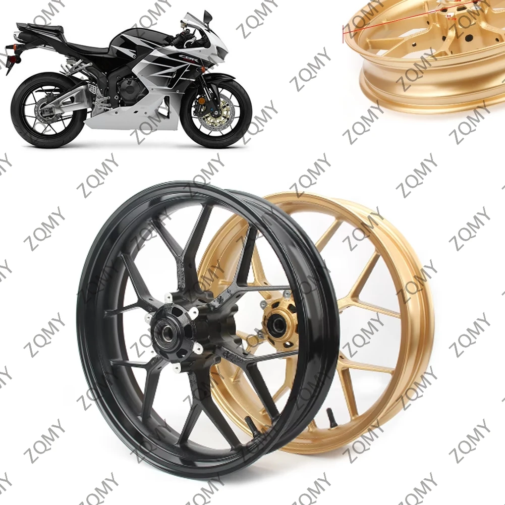 F5 CBR 600 RR Motorcycle Aluminum Front Wheel Rim For Honda CBR600RR 2013 2014 2015 2016 2017 2018 Gold/Black