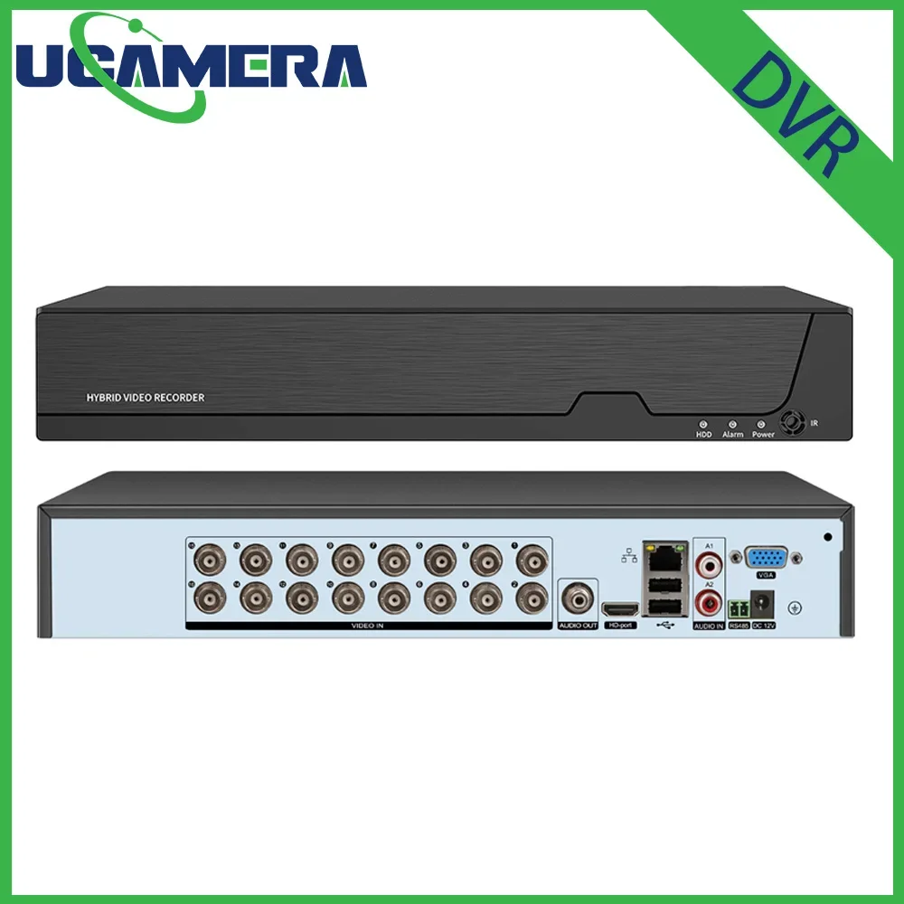 

AI Face Detection 5in1 AHD DVR 16CH CVBS TVI AHD Analog IP Cameras P2P Cloud H.265 VGA HD video recorder RS485 Audio