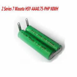 2 Series 7 Wasota HSY-AAA0.75-PHP NIMH 750mah Rechargeable Battery Pack