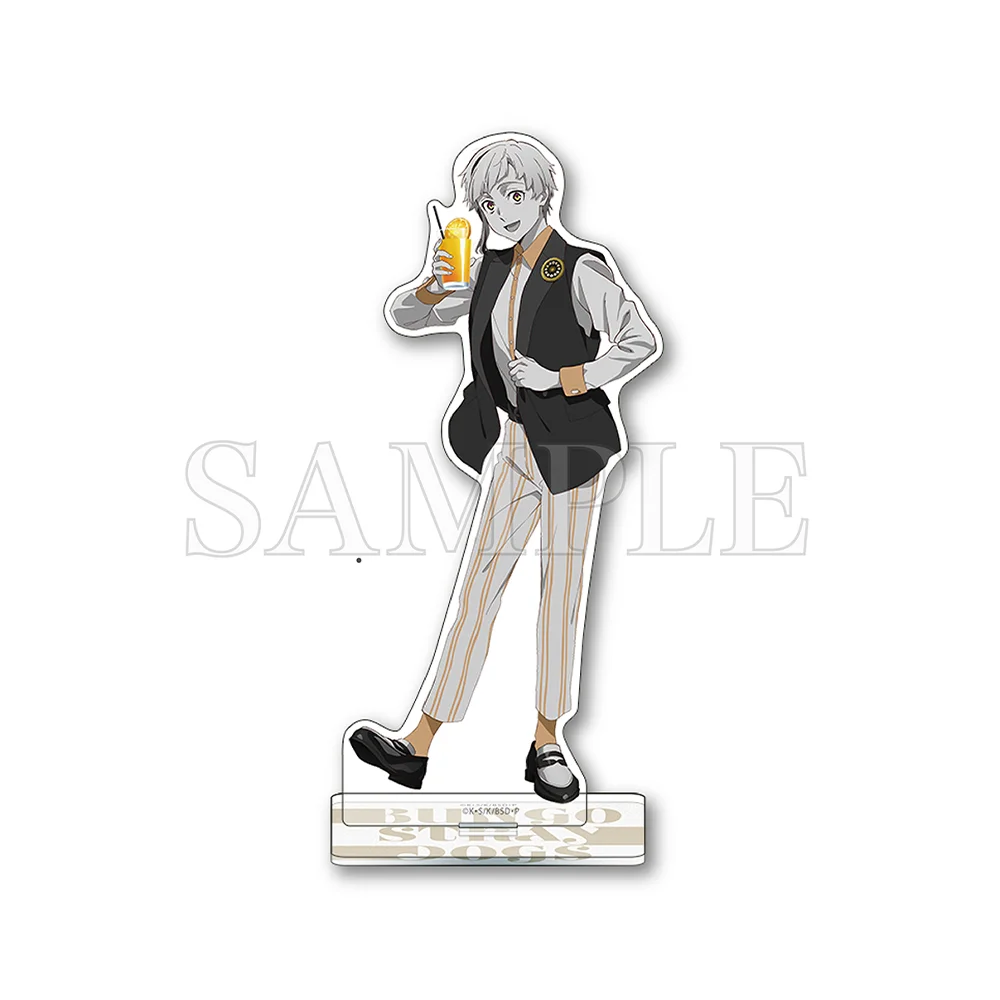Anime Bungo Stray Dogs New Souvenir Osamu Dazai Chuuya Nakahara 15CM Double Sided Acrylic Stand Keychain Desk Decor Collect Gift