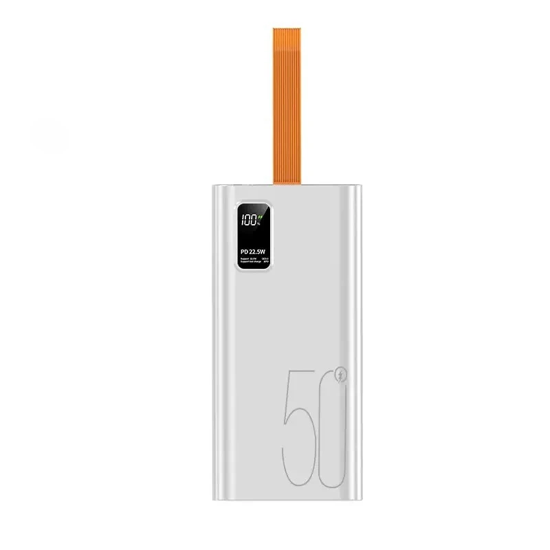 50000mAh Power Bank 22.5W Fast Charging PD 20W Portable Charger with LED Digital Display & Lanyard for IPhone Samsung Android