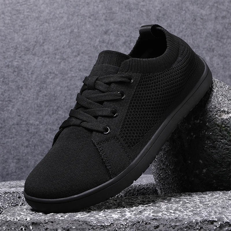 

Unisex Wide Toe Barefoot Shoes for Men Women Outdoor Breathable Mesh Trail Running Minimalist Walking Shoes Plus Size 37-47