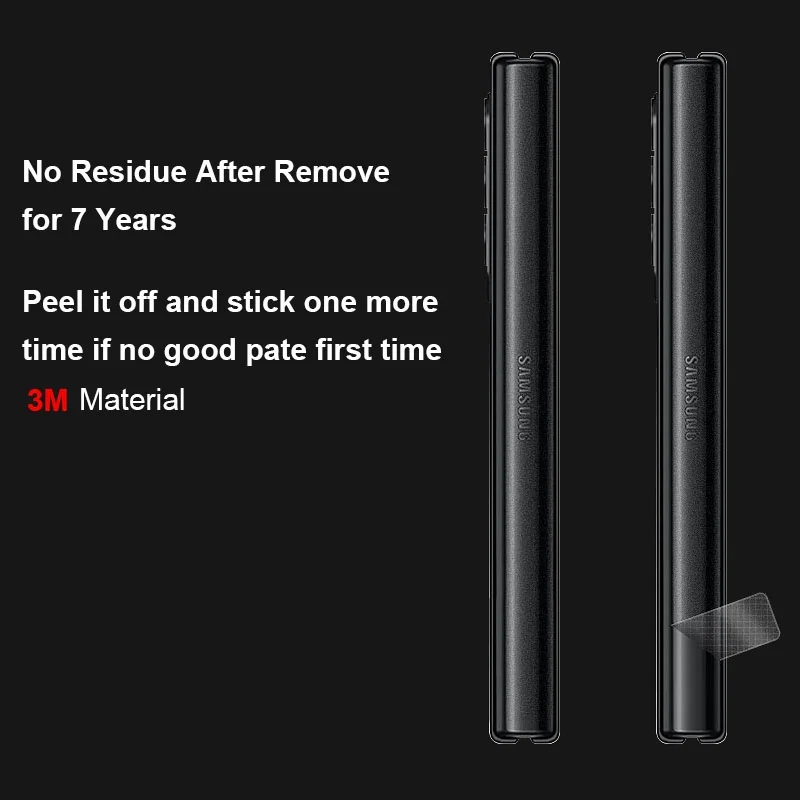 5 pz trasparente smerigliato cerniera pelle Samsung Galaxy Z Fold 6 5 4 3 2 5G cerniera laterale della pelle pellicola protettiva copertura 3M Wrap sticker