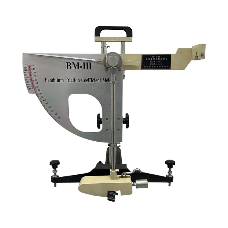 BM-III Pendulum Friction Coefficient Tester Road Surface Slip Resistance Detector High Accuracy 5% IP55 Protection for Testing