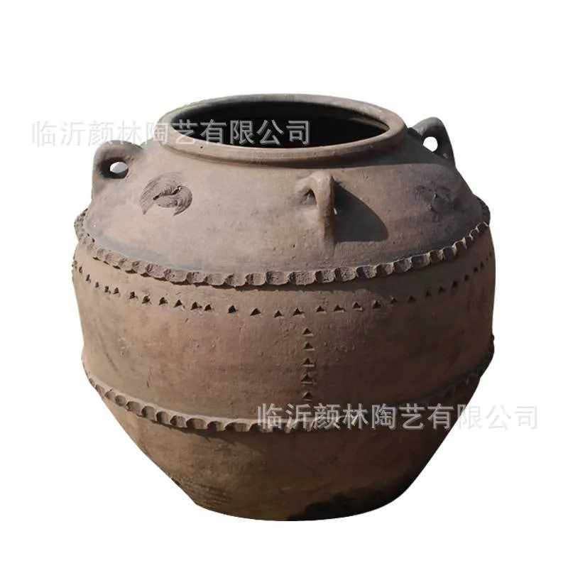 Weng Pot Clay Pot Decorative Personalized Pottery Retro Flower Antique Flower