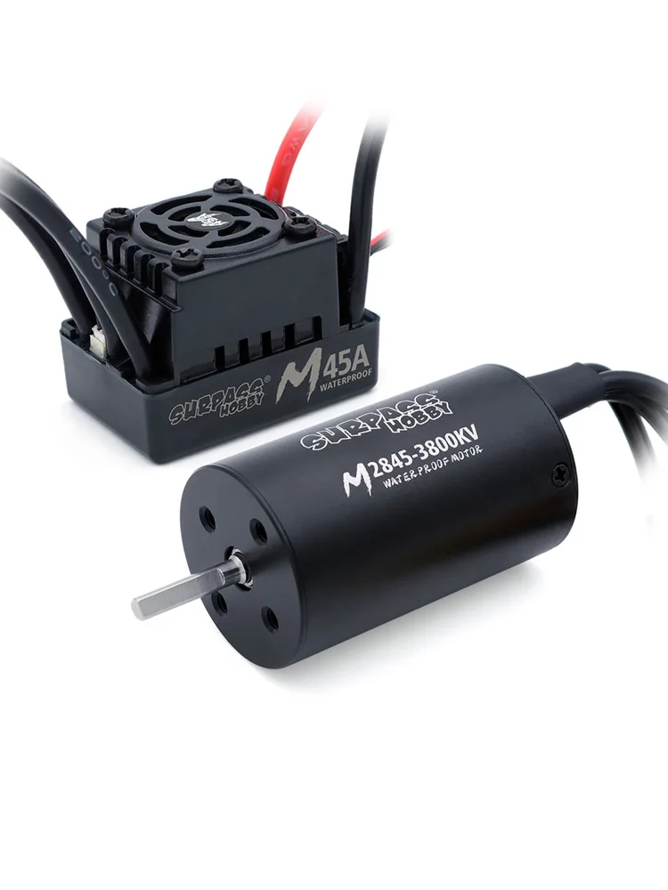 Overtref Hobby waterdichte motor M2838 3600KV met 35A ESC of M2845 3800KV met 45A ESC voor Wtloys Remo 1/12 1/14 1/16 1/18 RC auto boot - afbeelding 2