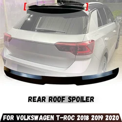 Rear Roof Spoiler Black / Carbon Look Car Tail Wing Decoration Strips For Volkswagen VW T-ROC 2018 2019 2020 Car Styling