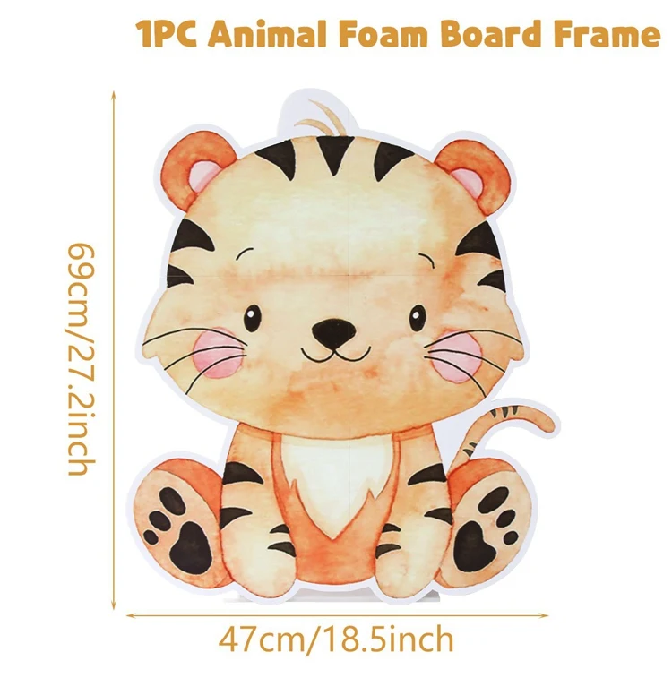 Toile de fond d'animaux de la Jungle, décoration de fête d'anniversaire Safari pour enfants, forêt sauvage, fournitures de fête sur le thème du Lion, décor de réception-cadeau pour bébé