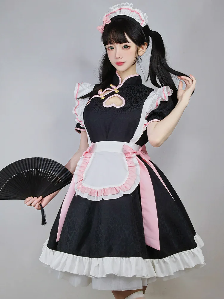 loween Chinese Sle Maid orm Dr New Lolita  Dr Fem Servant Costume Traditional Ethnic Women's Dr