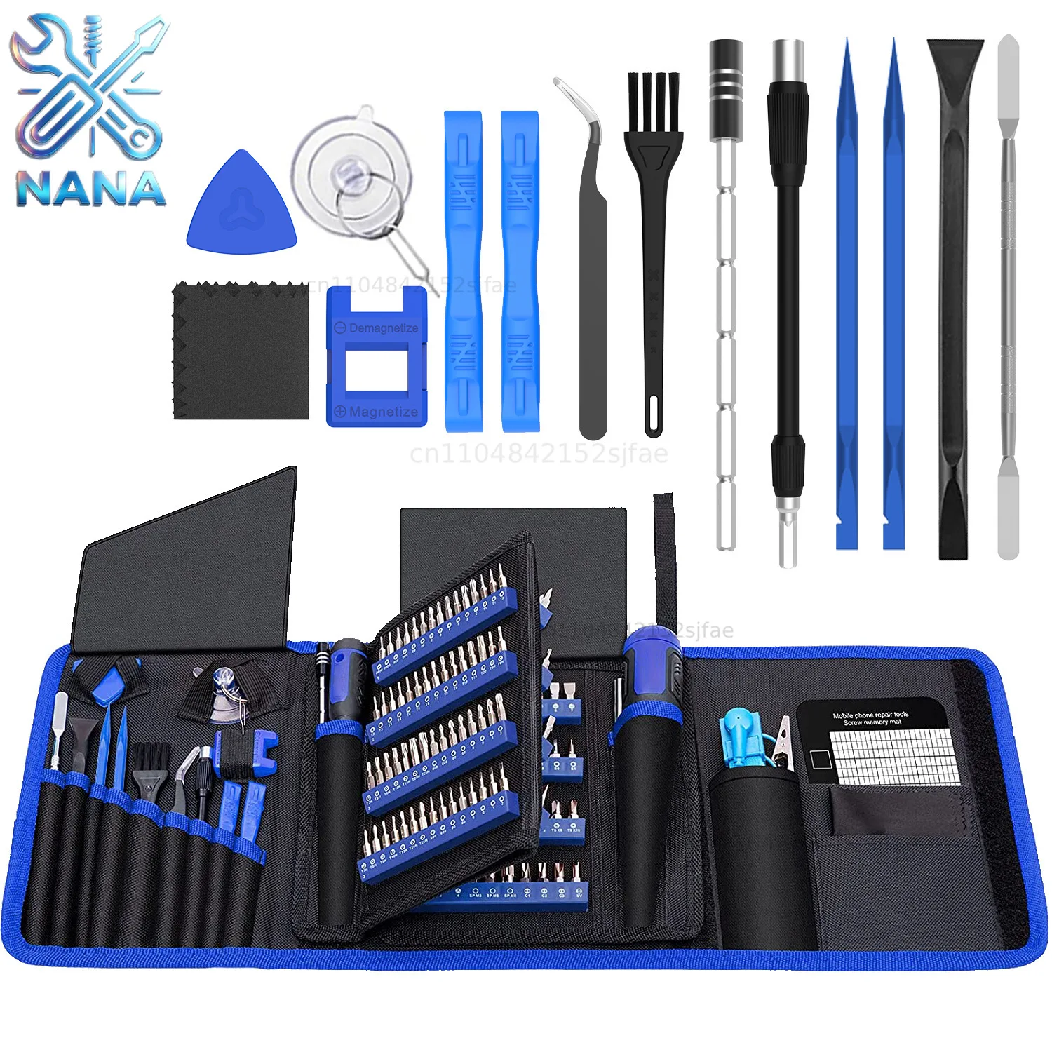 191 in 1 Portable loose-leaf cloth bag screwdriver set with tweezers Multi-batch maintenance Disassembly maintenance tool