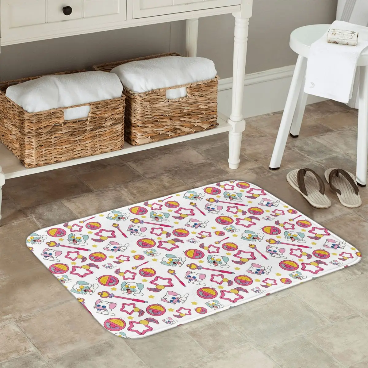 C-Creamy-S M-Mami-S Design Non-slip Doormat Floor Mat Dust-proo Carpet Rug for Kitchen Entrance Home Balcony Footpad Mats