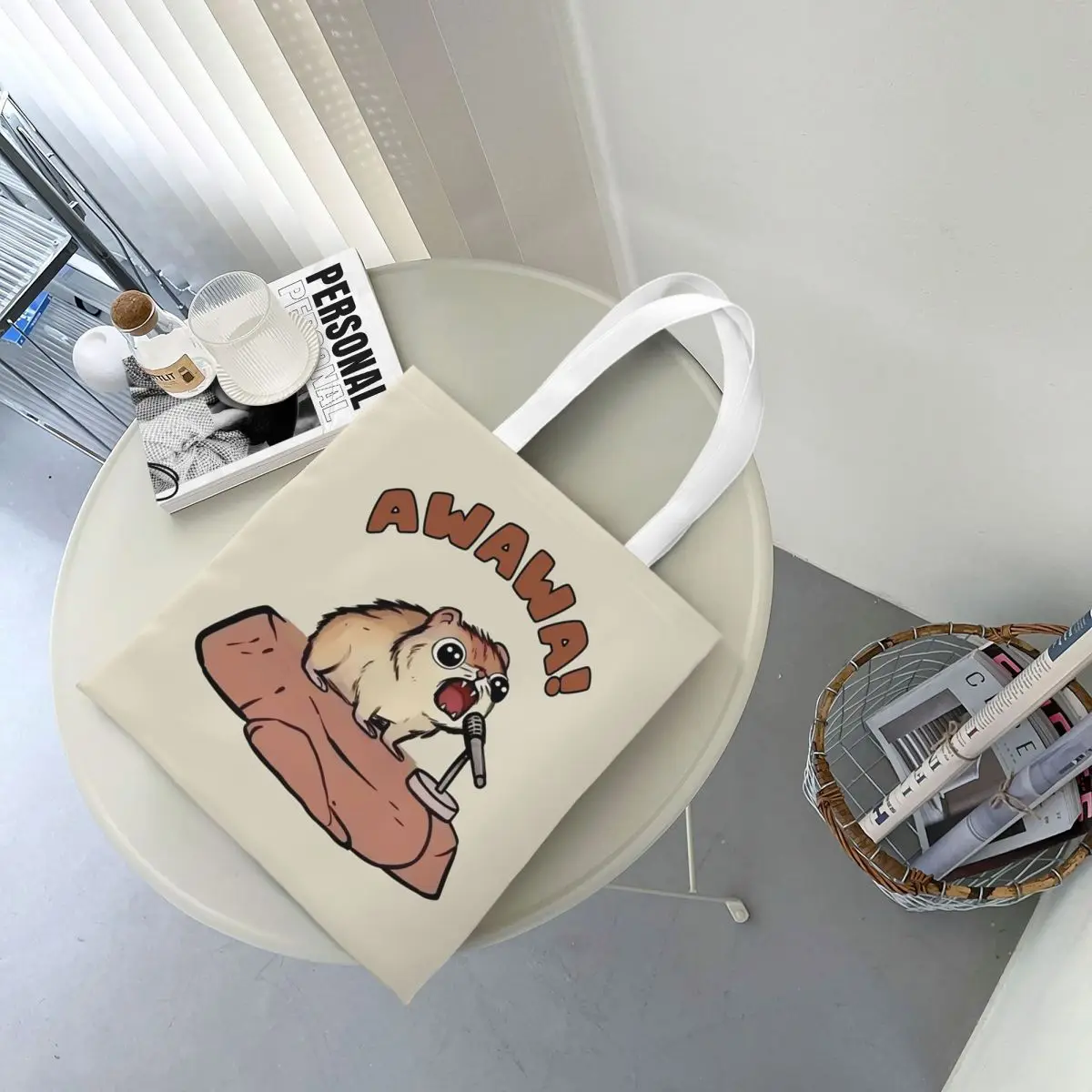 

AWAWA Rock Hyrax в концерте, графический юмор, сумки для покупок, парусиновая большая сумка, складная женская сумка через плечо, дорожная сумка