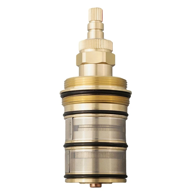 

Thermostatic Mixer Valve,Shower Valve, Brass Replacement Thermostatic Cartridge, Replacement 20-48 Celsius Thermostatic