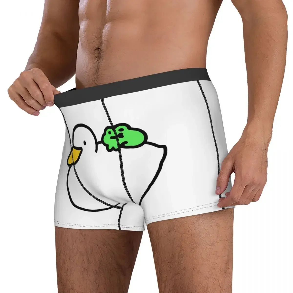 Boxer Underpants Shorts Duck And Frog Panties Men's Breathable Underwear For Homme Man Boyfriend Gift