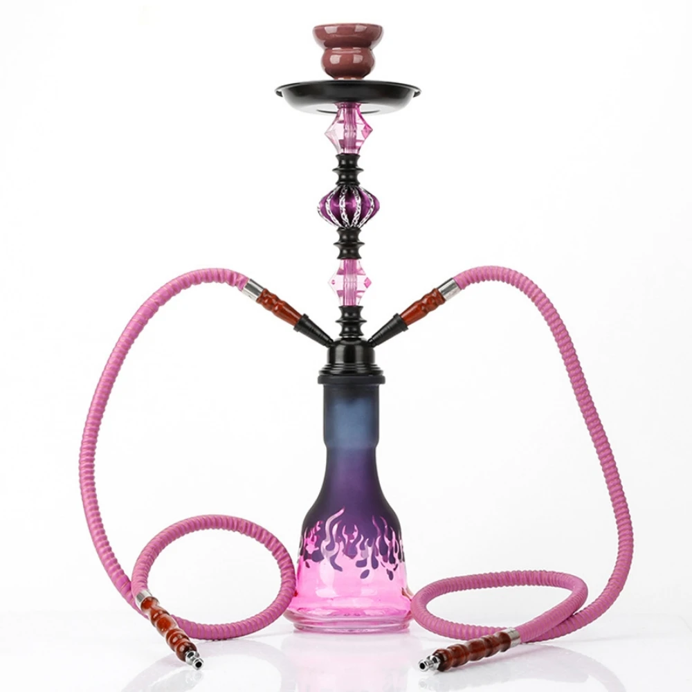 

Hot Selling Hookah Eagle Medium-Sized Hookah Set Double Tube Shisha Metal Glass Hookah For Party Bar Hotel