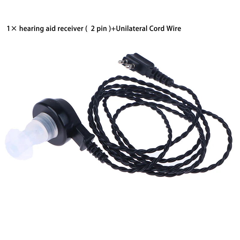 1Pcs Hearing Aid Unilateral Cord Wire BTE Hearing Aid Receiver Amplifier Speaker specific headphone head and headphone cable