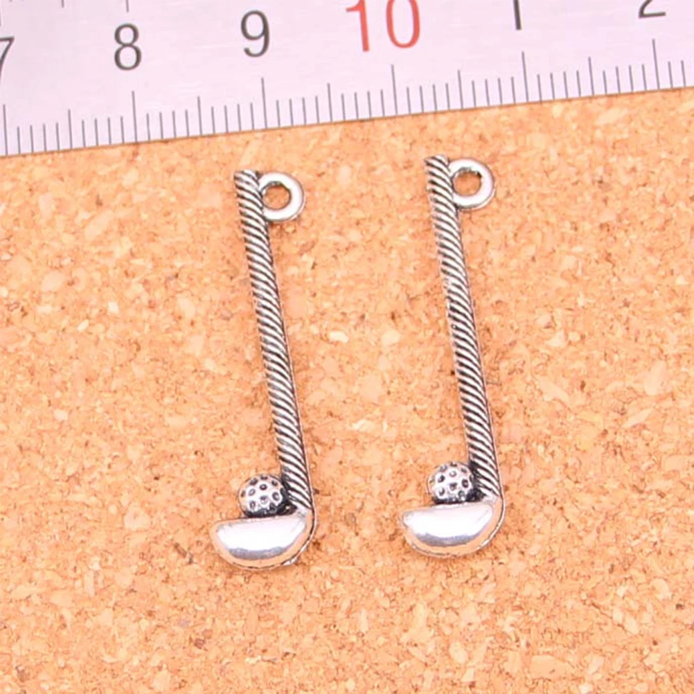 

100Pcs Golf Pendant DIY Charm Alloy Silver Material for Necklace Bracelet Keychain Handcraft Supply Jewelry Making Accessory