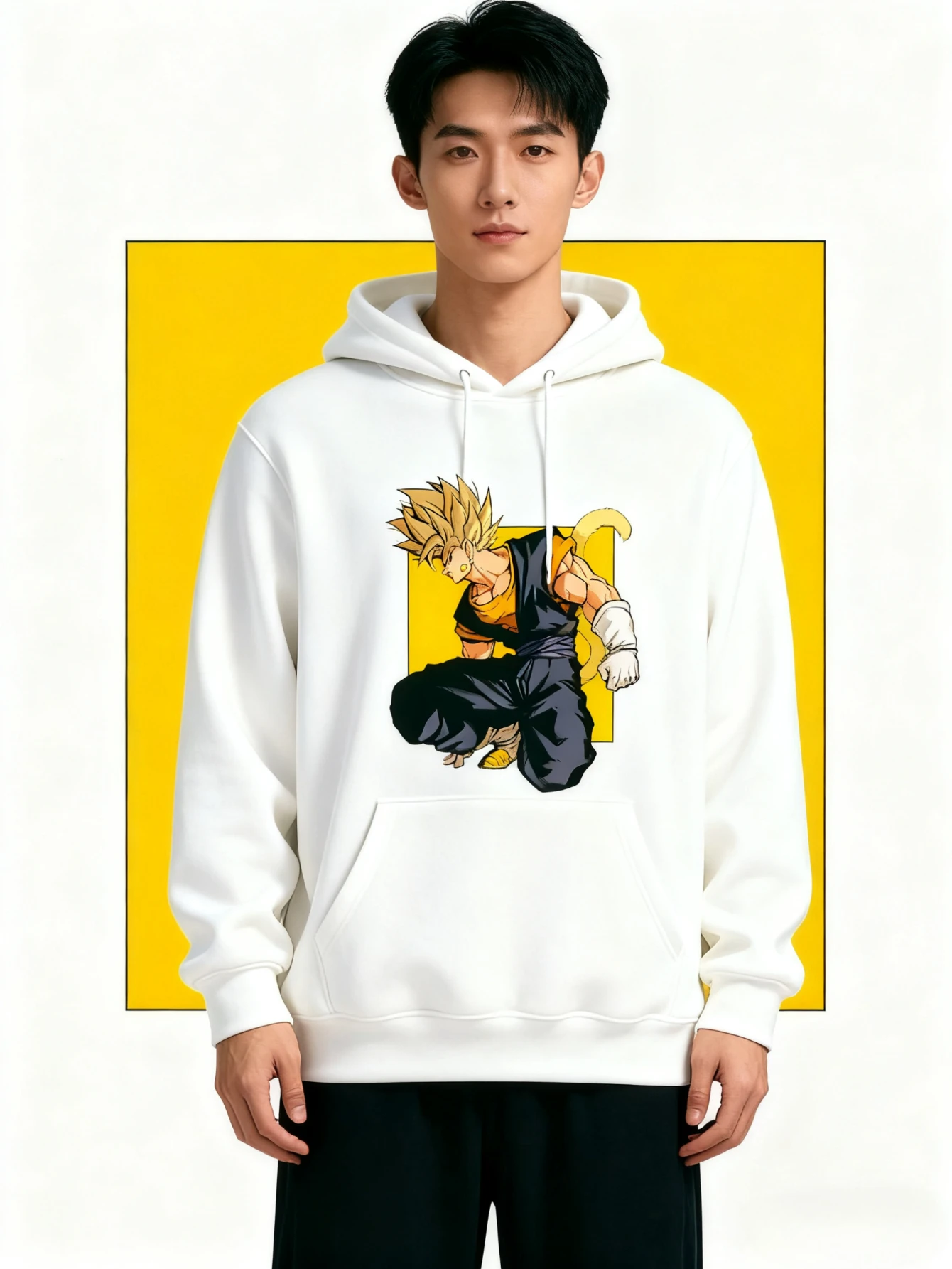 

Anime Dragon Ball Z Strongest Warrior Vegetto Super Saiyan Form Autumn and Winter Men's and Women's Cotton Hoodies Birthday Gift
