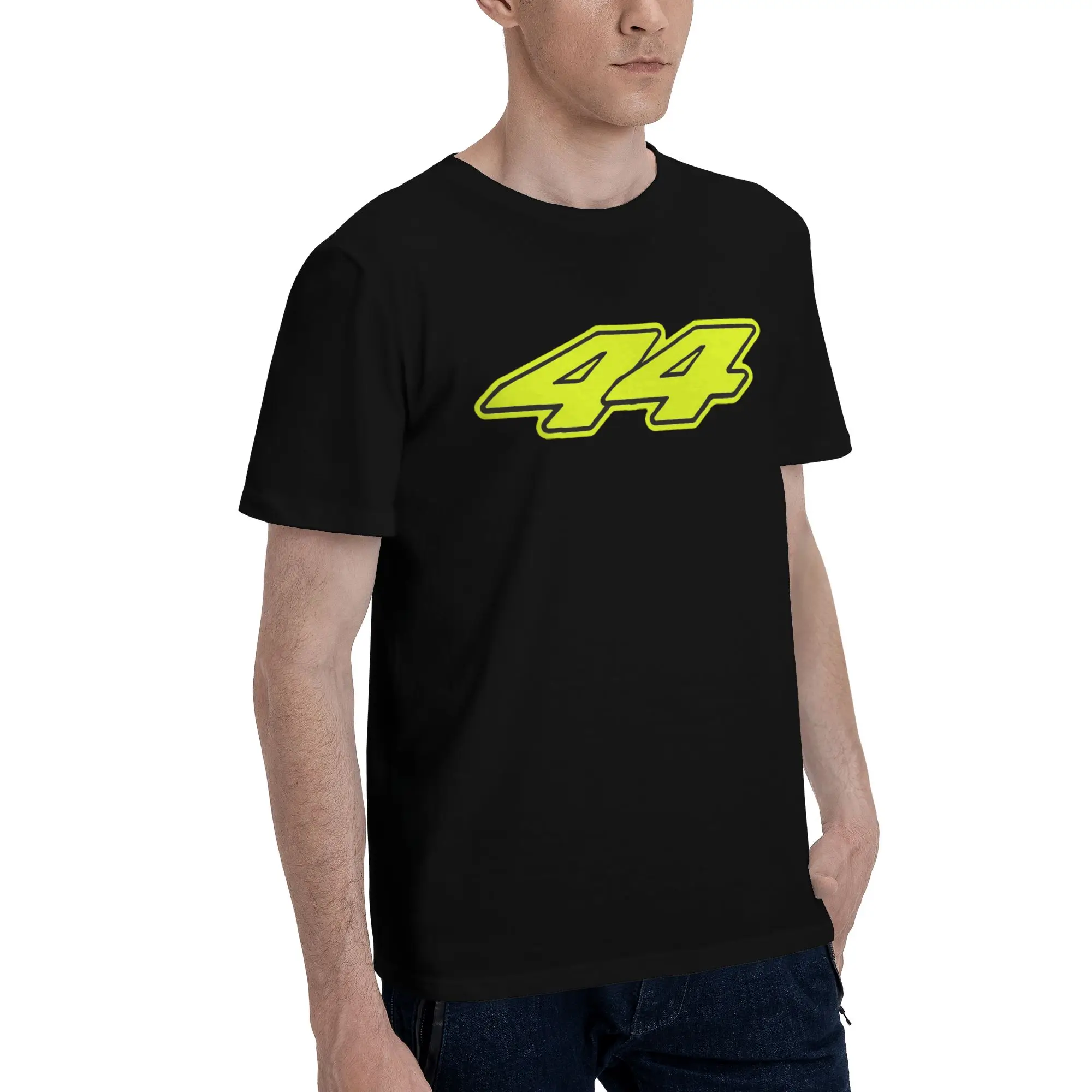 

Lewis Hamilton Season Number 44 Sticker Men T-Shirt Plus Size T Shirts Men's Round Neck Cotton Tees Short Summer Male