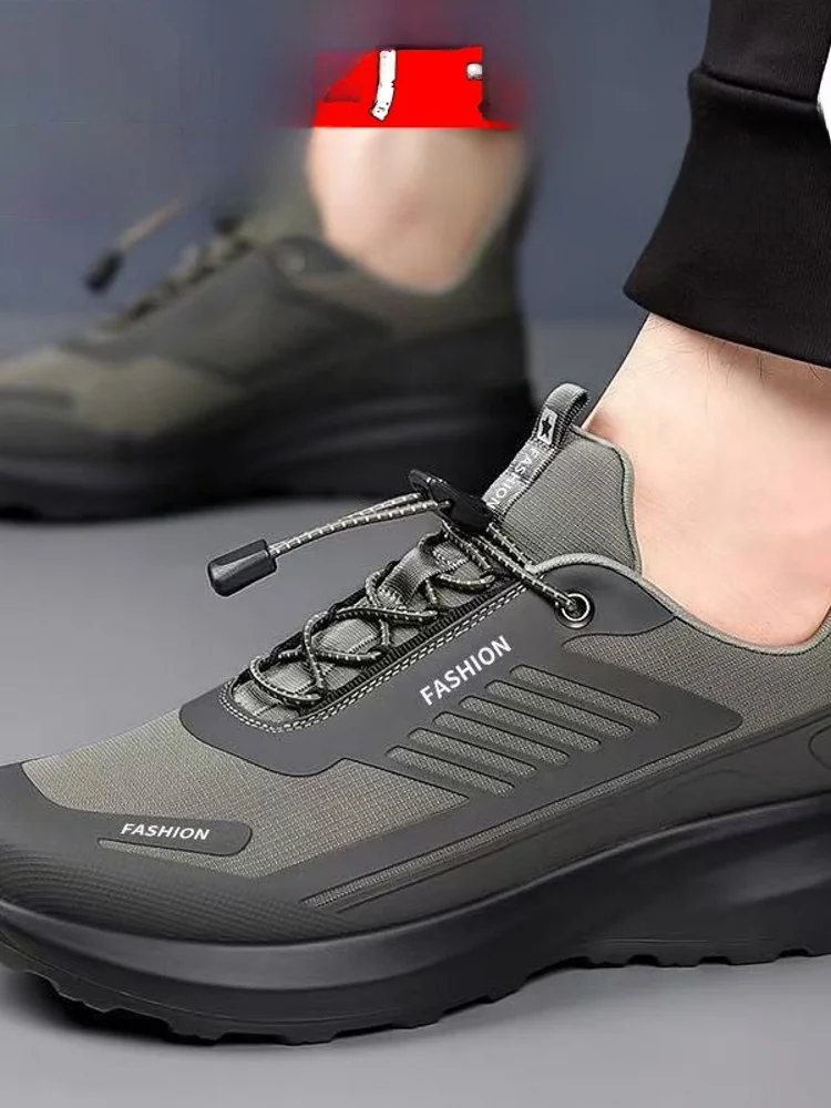 

Удобная мужская спортивная обувь для активного отдыха, дышащая, противоскользящая, с мягкой подошвой, повседневная обувь в корейском стиле, обувь Jiajiang Lecheng