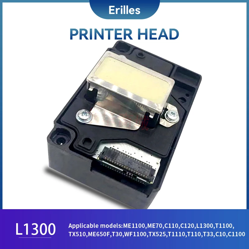 L1300 Printer Head F185000 Original Printhead For Epson T1100 T1110 ME1100 ME650 ME70 C10 C110 C1100 C120 T30 WF1100 Print Head