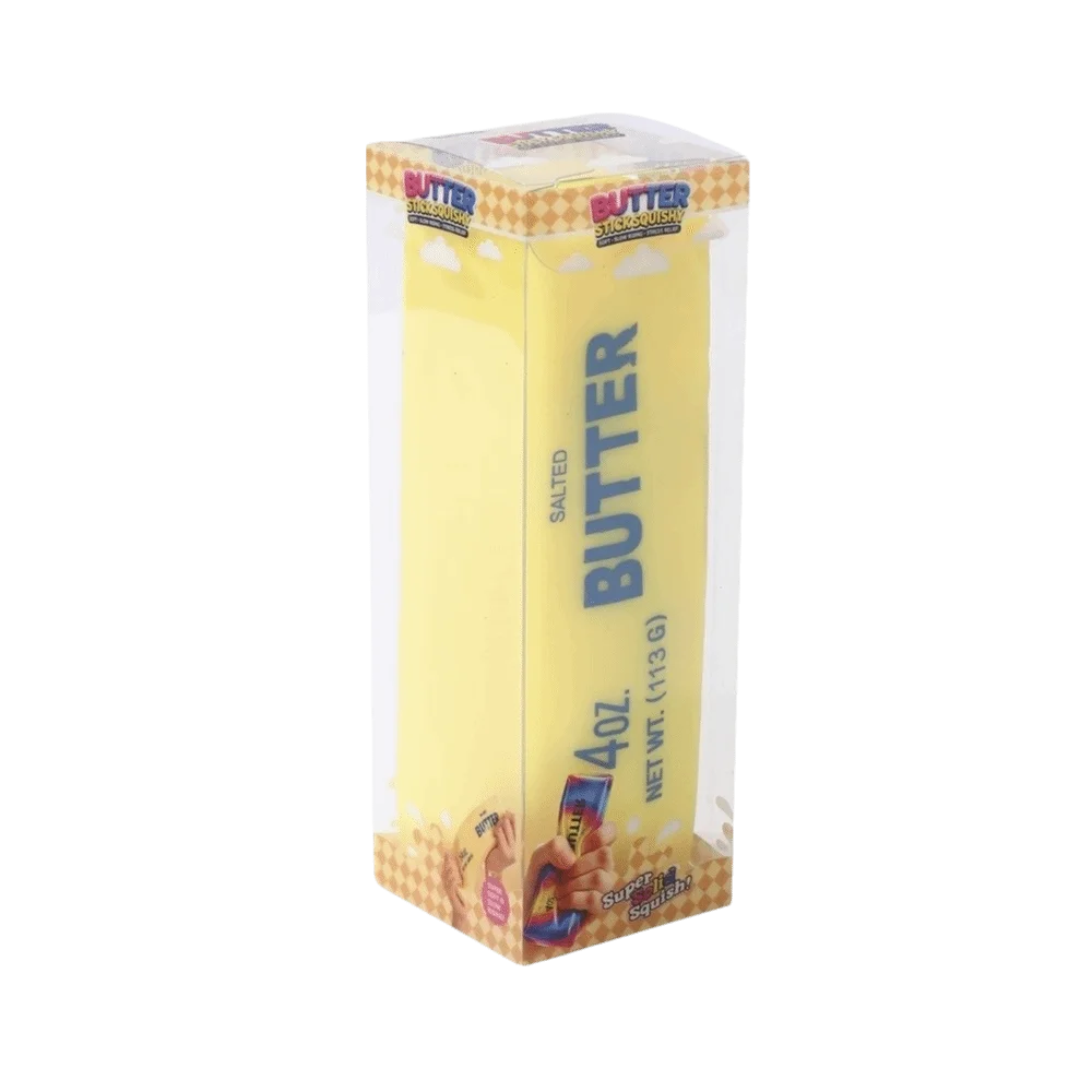 Round Blocks Filled Butter Stick Fidget Toy Crunchy Elastic Butter Stick Squishy Toy Shapeable Buliding Block Cheese Stick Toy