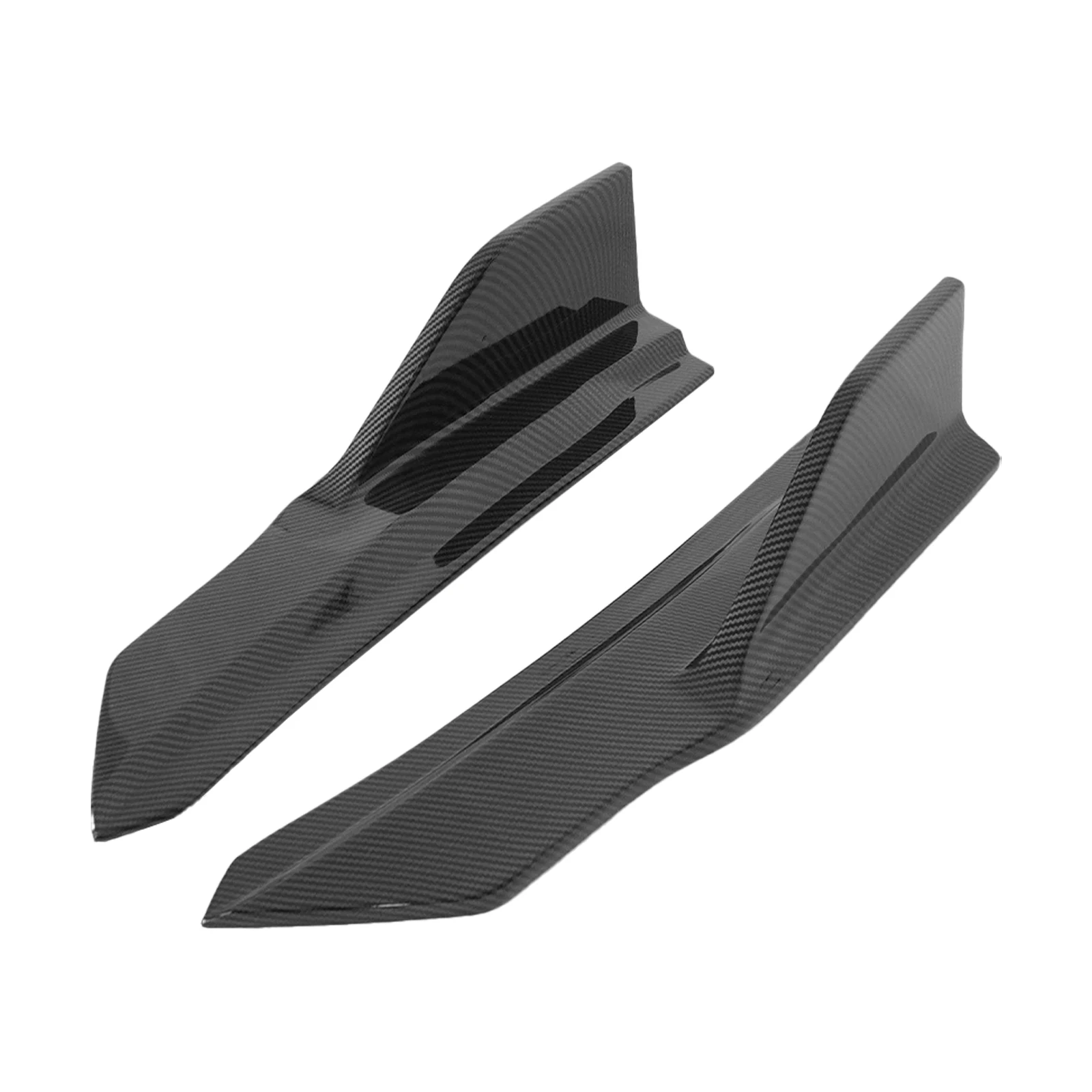 For Kia Stinger 2018-2023 A Pair Of Rear Bumper Corner Diffuser Splitter Glossy Black Carbon Fiber Painted Accessories Body Kit view 6