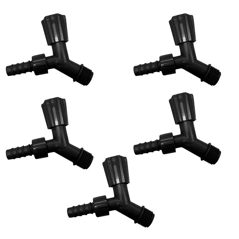 Kit 5 Faucets For Tank And Garden Beak 1/2 Black