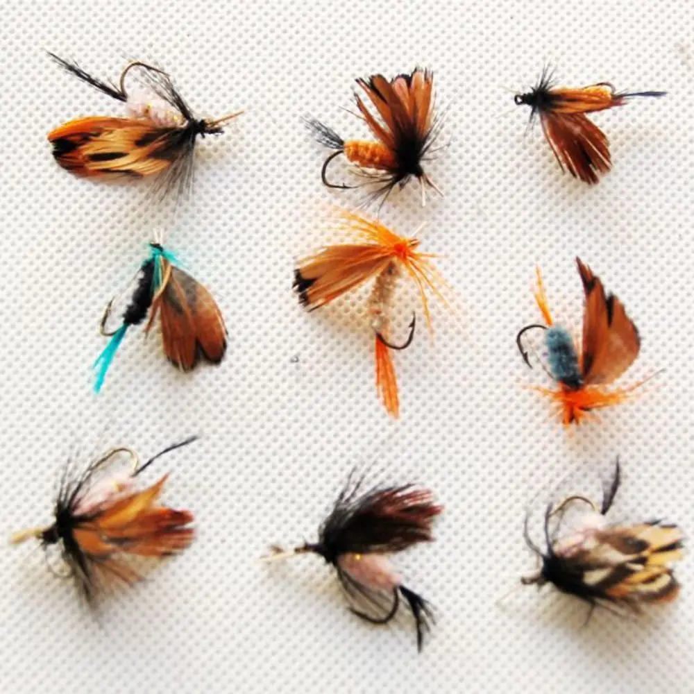 Fishing Flies Mental Insects Flies Fly Fishing Lures Bait Sharpened Feather Crank Hook Dry Fly Lure Fishing