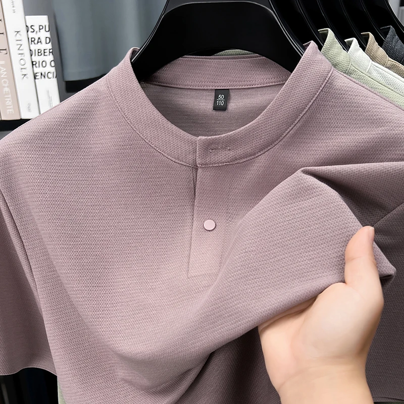 Classic Men's Summer Linen Old Money Style Relaxed Fit Breathable Round Neck Short Sleeve Ultra Soft
