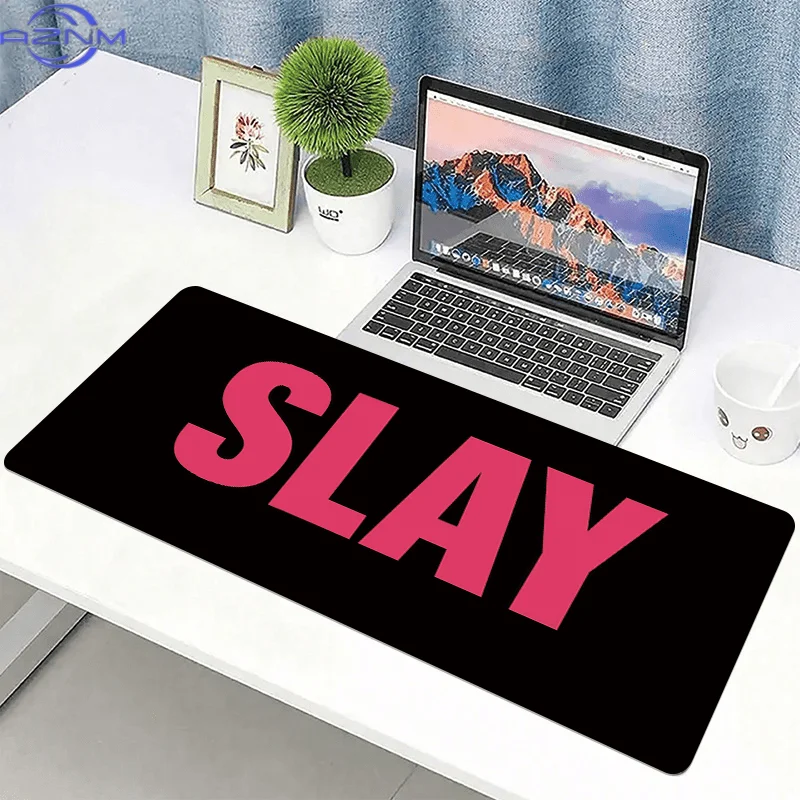 One Mouse Pad Measuring  cm, Featuring a Non-Slip Extended Design in a Stylish Pink Letter Pattern, Perfect for Decorating Your