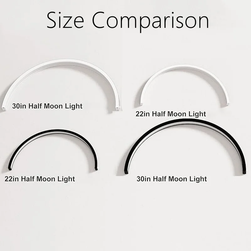 Beauty Salon Half Moon Lamp with Holder Nail Painting Desktop Arch Curved Ring Led Manicure Nail Art Eyelash Light