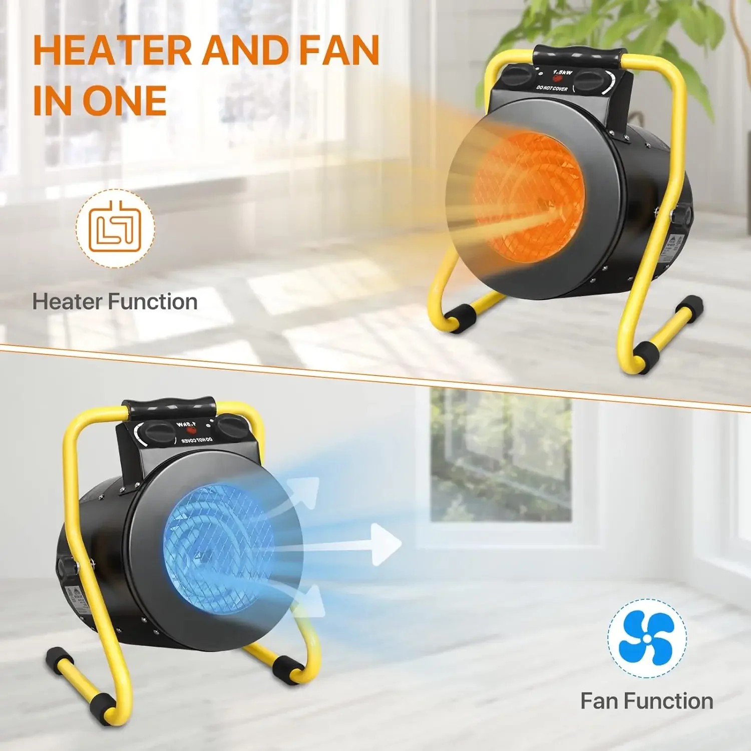 Industrial Room Electric Fan Heater For Poultry Farm With Cooling Fan Heater