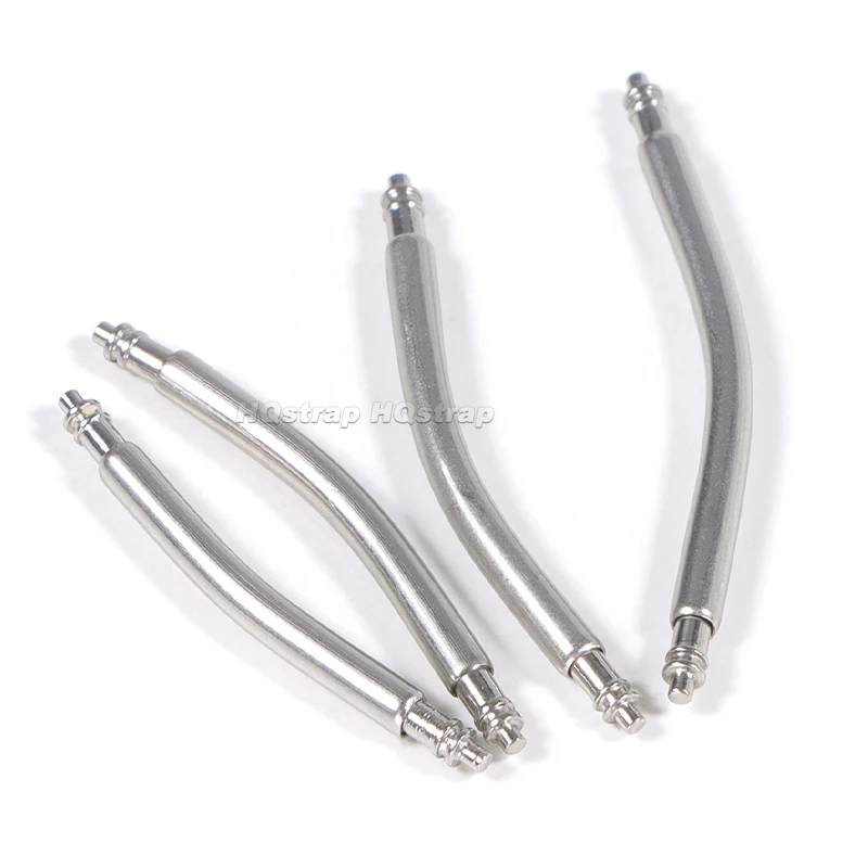 10pcs Curved Spring Bar 18mm 20mm 22mm 24mm Width Stainless Steel Curved Band Links Diameter 1.5mm/1.8mm Connecting Pins Fits