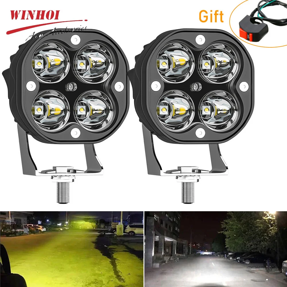 3 40W Motorcycle Led Spotlight Car Motorcycle Fog Lights White Amber Green Auxiliary Motorcycle Headlights 12v for Off Road 4X4 3 40W Motorcycle Led Spotlight Car Motorcycle Fog Lights White Amber Green Auxiliary Motorcycle Headlights 12v for Off Road 4X4