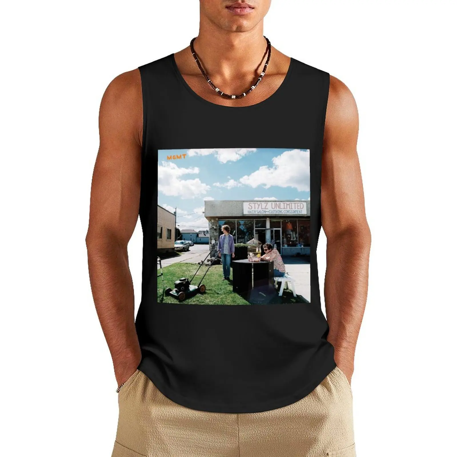 

MGMT band cover Tank Top Men's t-shirt gym t-shirts gym clothes for man Top