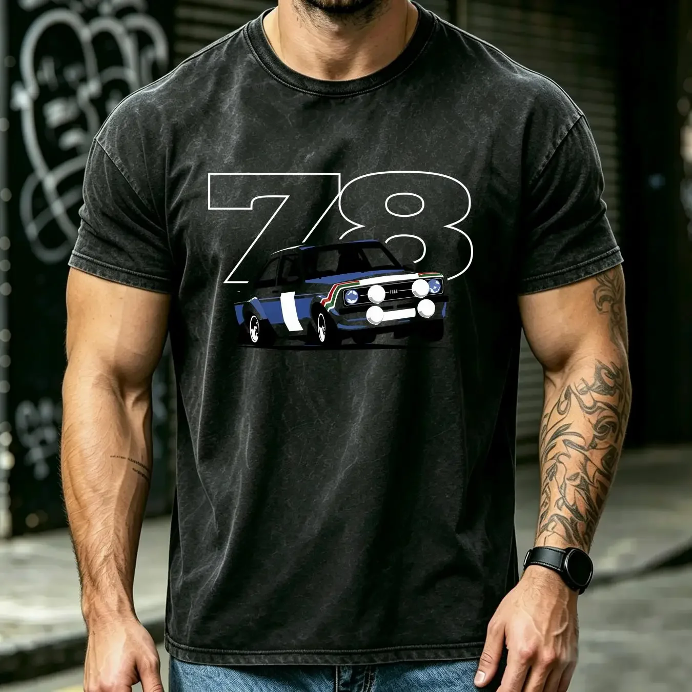 washed T Shirt Mk2 Escort RS 78 Rally Mens Car for Him Dad long or short sleeves vintage Washed Unisex Soft homme Comfortable