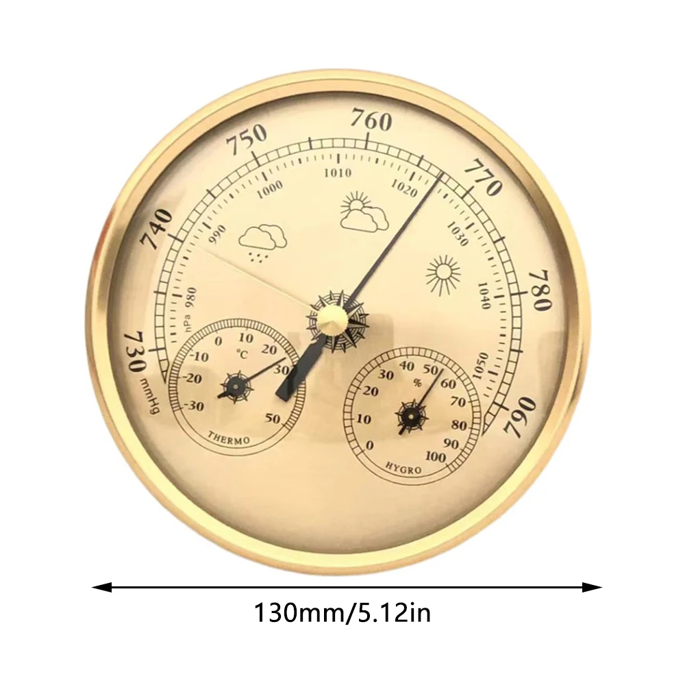 3 in 1 Thermometer Hygrometer Barometer Weather Station Instrument 130mm Temperature Humidity Instruments Temperature Recorder