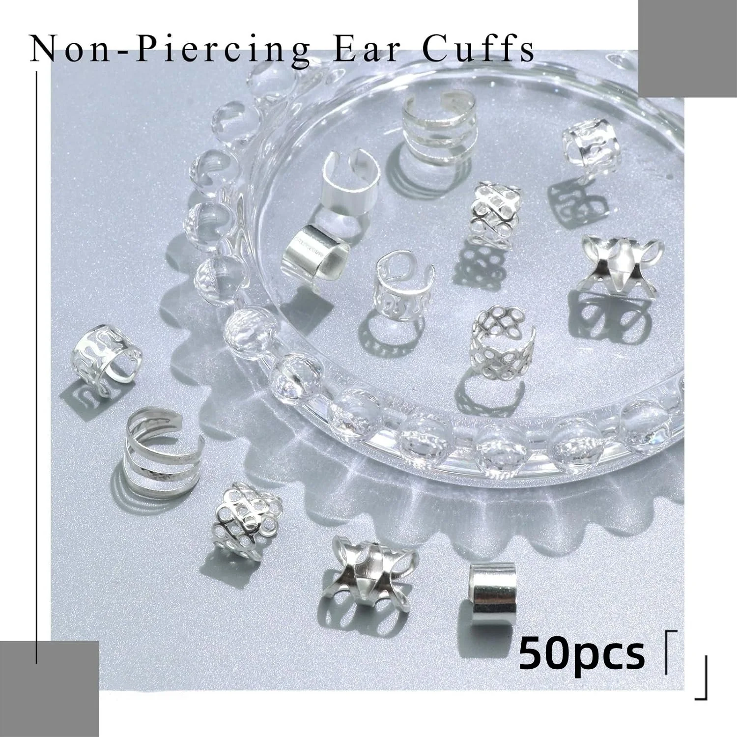 50 stuks goud en zilver uitgeholde dreadlock haarringset voor dreadlock vlechten, geschikt voor verjaardagsbanketten en feesten