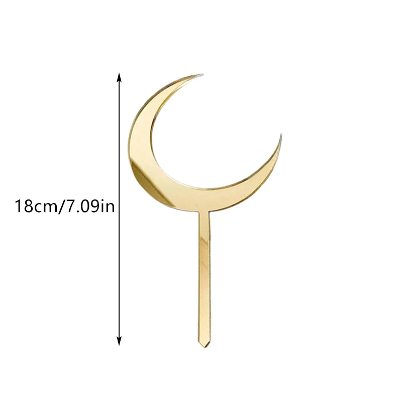 1 Set Acrylic Welcome To The World Stars Moon Birthday Cake Mermaid Tail Toppers For Baby Party Cupcake Decoration Cake Stand - view 5