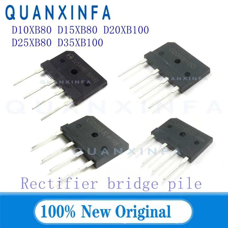 5PCS D10XB80 D15XB80 D20XB100 D25XB80 D35XB100 rectifier bridge stack