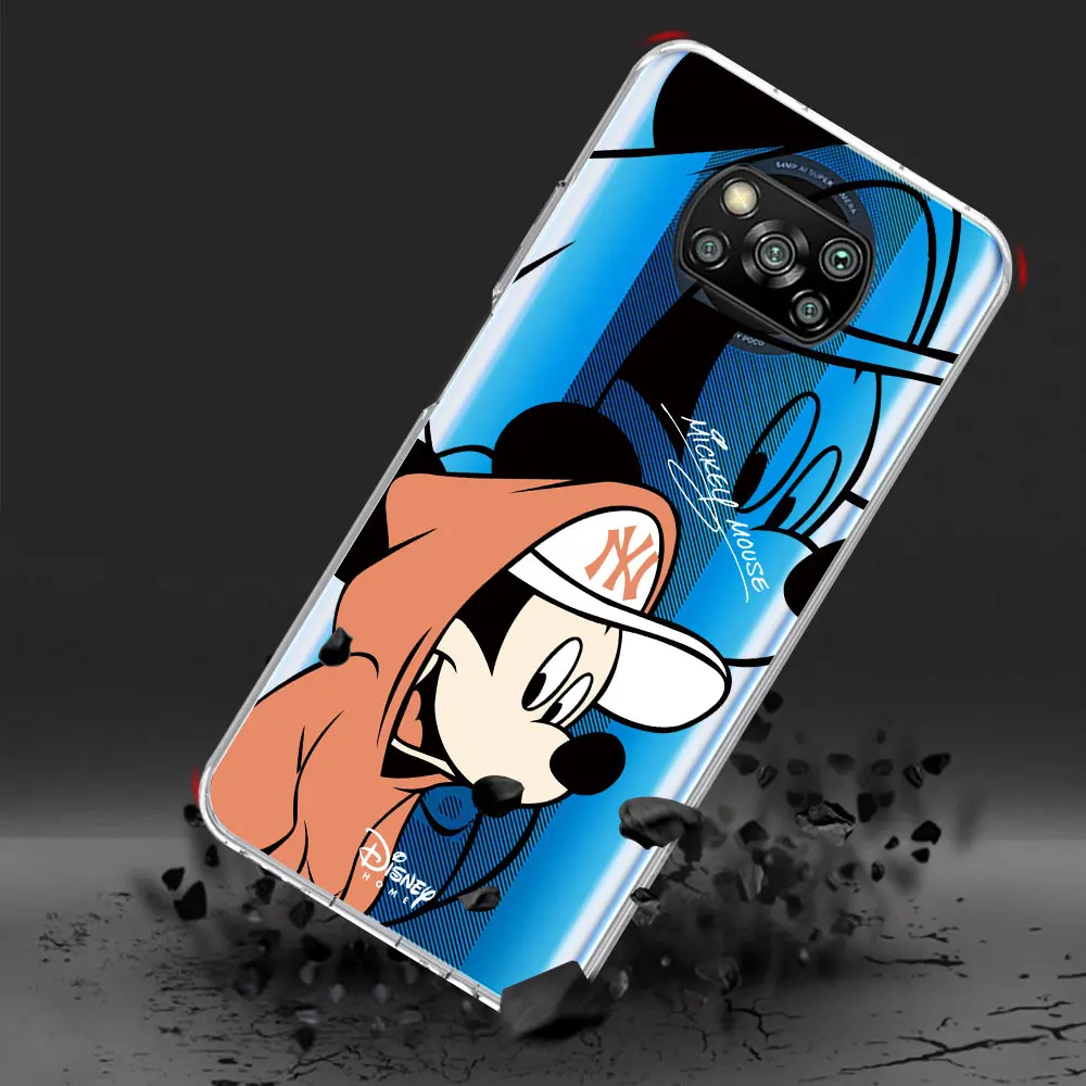 Disney Mickey Minnie Case for Xiaomi Poco X6 M3 X4 X5 F3 X3 NFC F4 GT M5 M5s Pocophone F1 F5 M4 F2 Pro TPU Soft Phone Cover